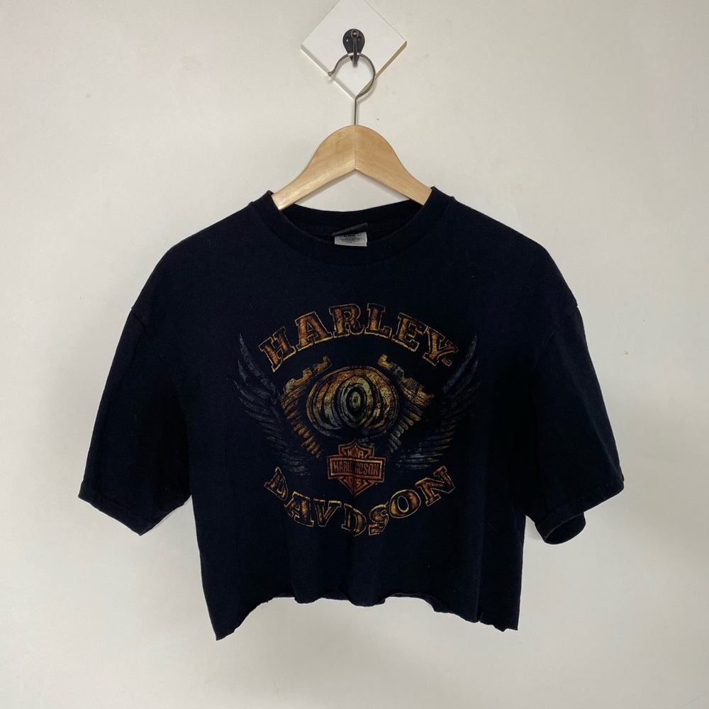 Harley Davidson custom crop top cut off sh… - Picture 3 of 8